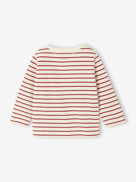 Pack of 3 Basics Tops in Organic Cotton for Babies pecan nut+red - vertbaudet enfant 