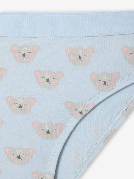 Lot de 5 culottes animaux fille bleu azur - vertbaudet enfant 
