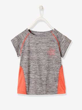 Girls-Tops-Short-Sleeved Sports T-Shirt for Girls, Star Motif