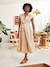 Long Cotton Poplin Dress, Maternity & Nursing sandy beige - vertbaudet enfant 