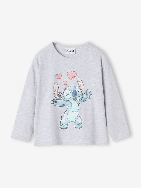 Long-sleeved Disney® LILO & STITCH t-shirt marl grey - vertbaudet enfant 