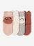 Pack of 4 girls' ankle socks with animal pattern old rose - vertbaudet enfant 