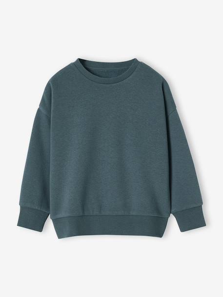 Lot 2 Sweats Unis Manches Longues Garçon vert d'eau - vertbaudet enfant 