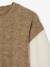 Pull fille 2 en 1 manches en gaze de coton camel - vertbaudet enfant 
