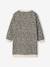 Fleece Dress with Frill for Girls ecru+emerald green+vanilla - vertbaudet enfant 