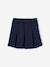 Easy-to-Slip-On Pleated Skirt for Girls grey+navy blue - vertbaudet enfant 