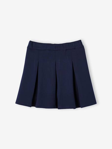 Easy-to-Slip-On Pleated Skirt for Girls grey+navy blue - vertbaudet enfant 
