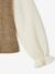 2-in-1 Jumper with Cotton Gauze Sleeves, for Girls camel - vertbaudet enfant 