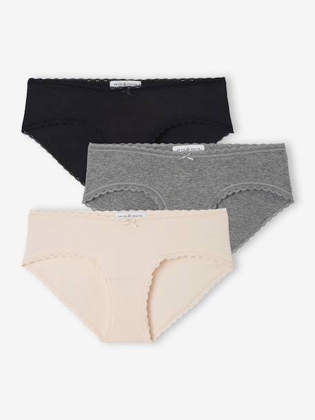 Lot de 3 shorties de grossesse en coton bio ENVIE DE FRAISE rose pâle - vertbaudet enfant 