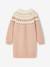 Jacquard Knit Dress for Girls grey green+rosy - vertbaudet enfant 