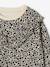 Fleece Dress with Frill for Girls ecru+emerald green+vanilla - vertbaudet enfant 