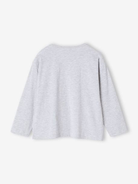 Long-sleeved Disney® LILO & STITCH t-shirt marl grey - vertbaudet enfant 