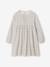Cotton Gauze Dress with Fancy Bows for Girls ecru+olive - vertbaudet enfant 