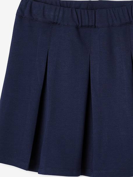 Easy-to-Slip-On Pleated Skirt for Girls grey+navy blue - vertbaudet enfant 