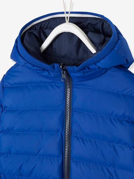 Reversible Jacket for Boys BLUE DARK SOLID WITH DESIGN - vertbaudet enfant 