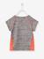 Short-Sleeved Sports T-Shirt for Girls, Star Motif Grey - vertbaudet enfant 