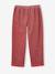 Loose-Fit Corduroy Trousers for Girls chocolate+old rose - vertbaudet enfant 