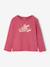 T-shirt fille imprimé manches longues écru+framboise+marine+rose pâle - vertbaudet enfant 