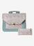Cartable fille personnalisable + trousse imprimé fleuri Bergamotte vert sauge - vertbaudet enfant 