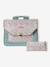 Cartable fille personnalisable + trousse imprimé fleuri Bergamotte vert sauge - vertbaudet enfant 