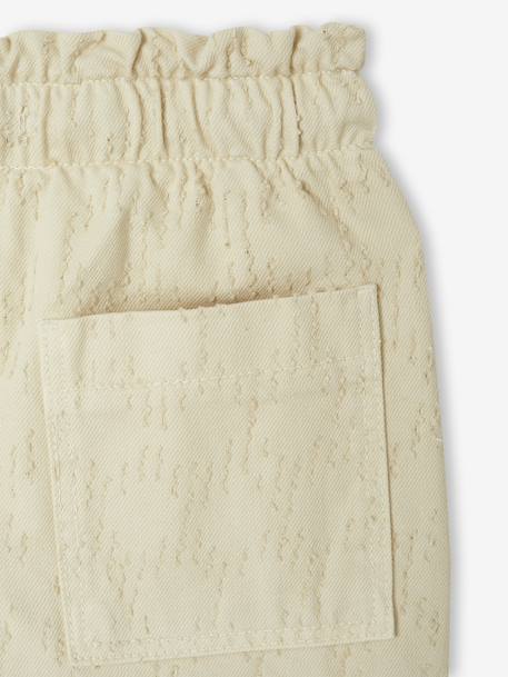 Wide-Leg Polka Dot Trousers ecru - vertbaudet enfant 