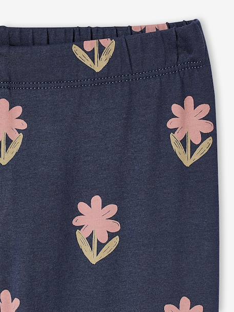 Lot de 2 leggings fille Basics beige+bleu nuit+bois de rose+gris foncé+indigo+kaki+vert sauge - vertbaudet enfant 