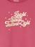 T-shirt fille imprimé manches longues écru+framboise+marine+rose pâle - vertbaudet enfant 