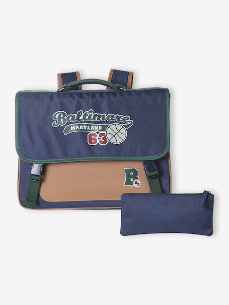 Satchel + Baltimore boy's pencil case navy blue - vertbaudet enfant 