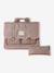 Satchel + leopard print pencil case for girls beige - vertbaudet enfant 