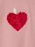 T-shirt fille animation coeur fille manches longues blush - vertbaudet enfant 
