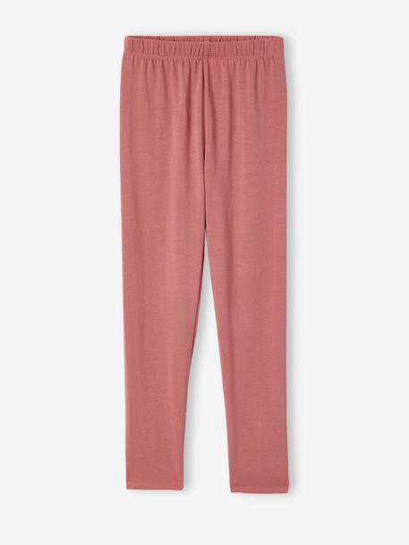Pack of 2 Basics Leggings for Girls beige+dark grey+dusky pink+indigo+khaki+night blue+sage green - vertbaudet enfant 