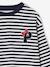 Striped T-Shirt with Iron-On Patch & Fancy Bow for Girls striped navy blue - vertbaudet enfant 