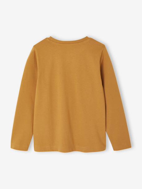 T-shirt imprimé garçon anthracite+jaune+noix de pécan - vertbaudet enfant 