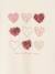Long Sleeve T-Shirt with Heart in Relief, for Girls blush+ecru - vertbaudet enfant 