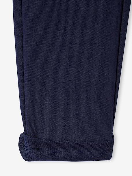 Boys' Fleece Trousers ink blue+printed black+sage green - vertbaudet enfant 