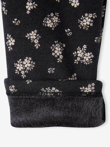 Pack of 2 Leggings Lined in Fleece Knit olive - vertbaudet enfant 
