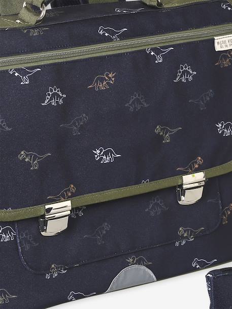 Satchel + dinosaur pencil case for boys indigo - vertbaudet enfant 