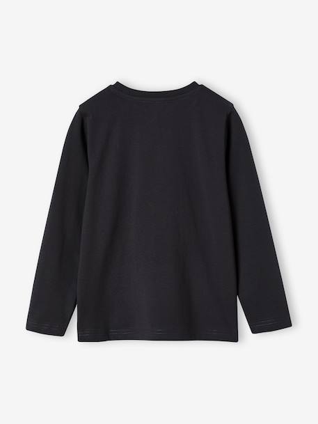 T-shirt imprimé garçon anthracite+jaune+noix de pécan - vertbaudet enfant 