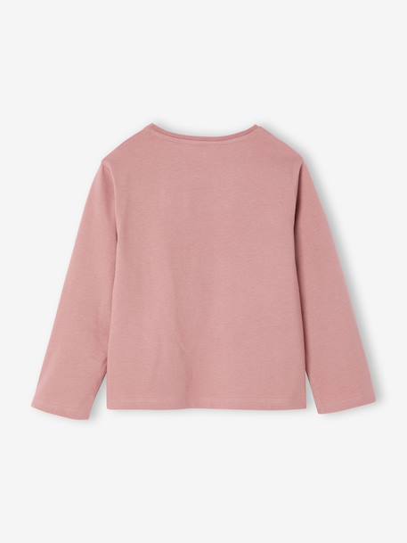 T-shirt fille animation coeur fille manches longues blush - vertbaudet enfant 