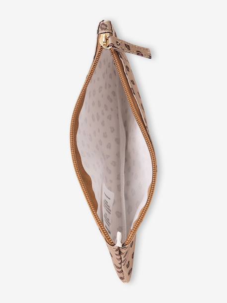 Satchel + leopard print pencil case for girls beige - vertbaudet enfant 