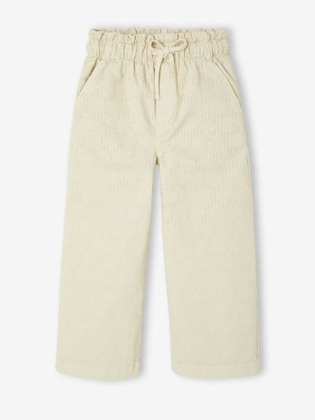 Wide-Leg Polka Dot Trousers ecru - vertbaudet enfant 