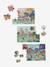 3 puzzles évolutifs 12 à 36 pièces en carton Les animaux joyeux multicolore - vertbaudet enfant 