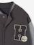College-Type Jacket in Fleece, Patch in Bouclé Knit, for Boys anthracite+emerald green+fir green+navy blue - vertbaudet enfant 