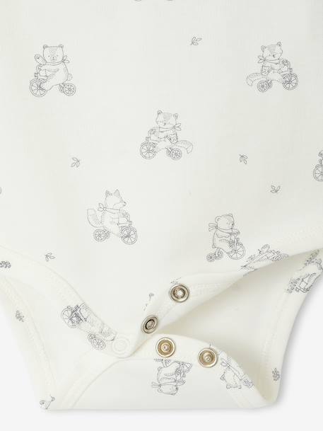 Pack of 2 Long-Sleeved Bodysuits, Newborn Special aqua green+beige+rose - vertbaudet enfant 