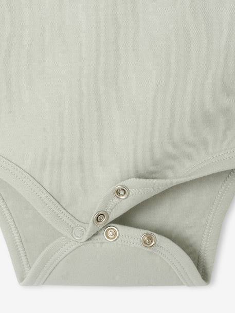 Pack of 2 Long-Sleeved Bodysuits, Newborn Special aqua green+beige+rose - vertbaudet enfant 