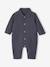 Twill Jumpsuit for Newborns slate blue - vertbaudet enfant 