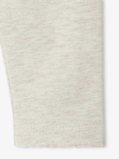 Lot 2 leggings naissance Basics : 1 uni + 1 imprimé écru - vertbaudet enfant 