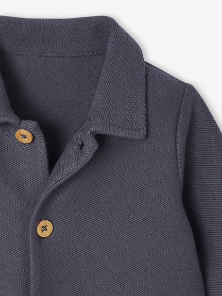 Twill Jumpsuit for Newborns slate blue - vertbaudet enfant 
