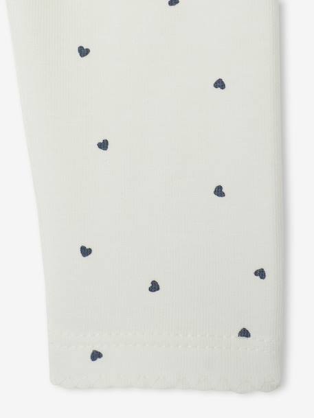 Lot 2 leggings naissance Basics : 1 uni + 1 imprimé écru - vertbaudet enfant 