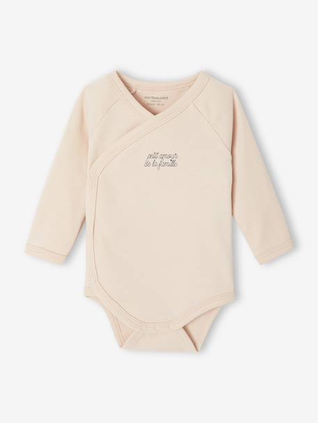 Lot de 5 bodies ouverture naissance rose pâle - vertbaudet enfant 